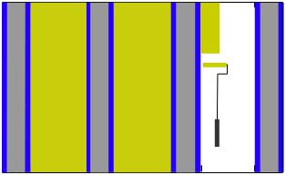 painting wall stripes with a sausage roller