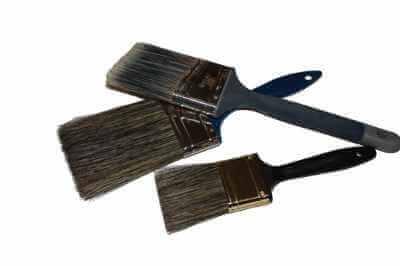 photo of 3 professional-quality brushes for house paint