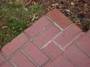 photo of brick steps and mortar joints