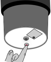 drawing demonstrating where the reset button is on a garbage disposal