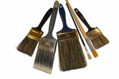 photo of various brushes for house paint