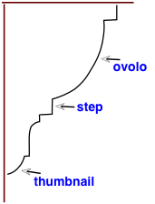 ovolo, step, and thumbnail profiles