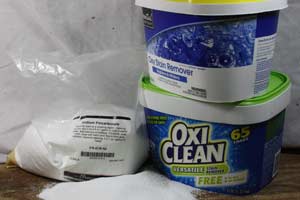 photo of three oxygen bleach products available on the market