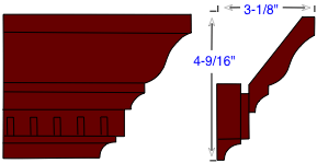 diagram for dentil crown molding design